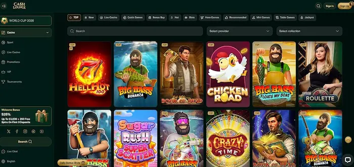 CashLounge Casino Startseite games